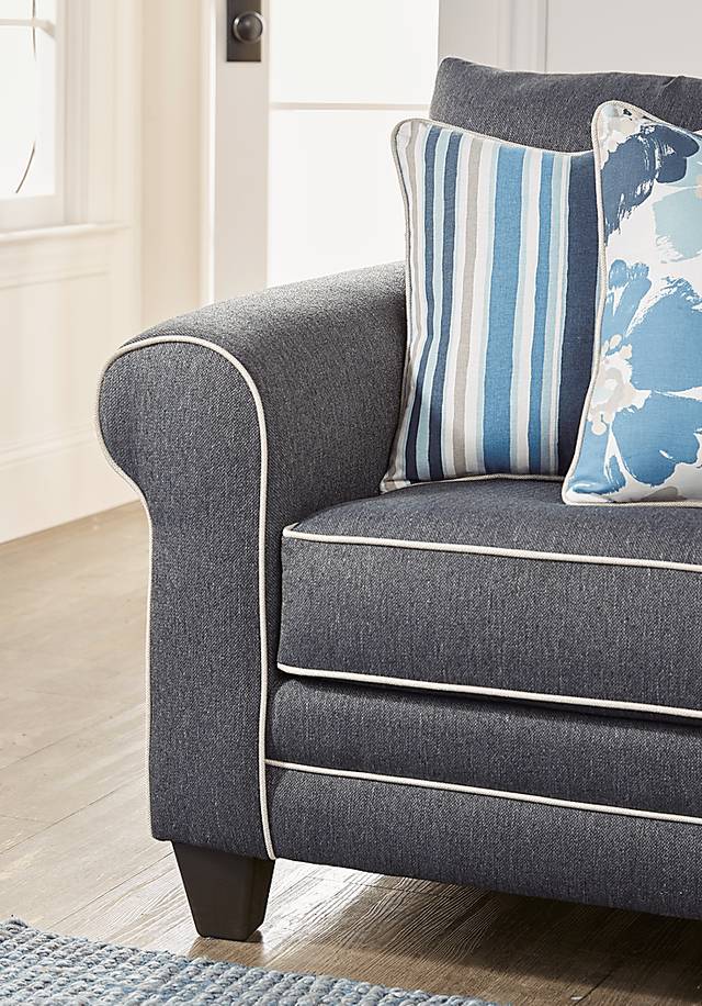 Blossom Fields Blue 8 Pc Living Room - Thumbnail - Image 5
