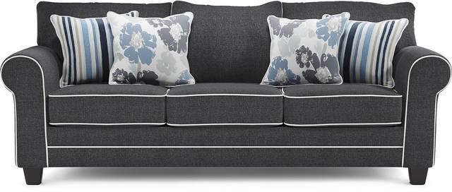 Blossom Fields Blue Sofa - Thumbnail - Image 1