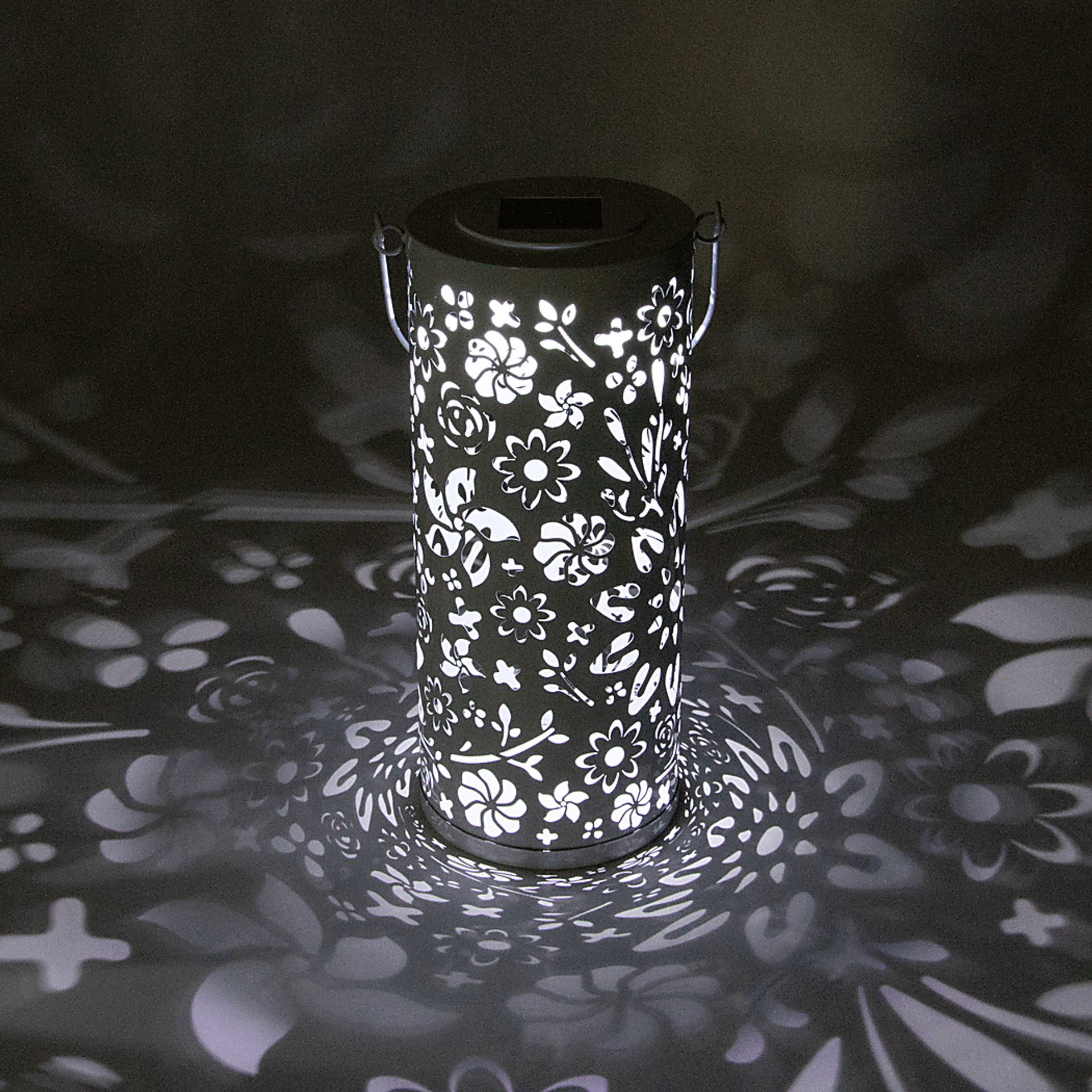 Blossom Hill White Outdoor Solar Lantern - Image 9