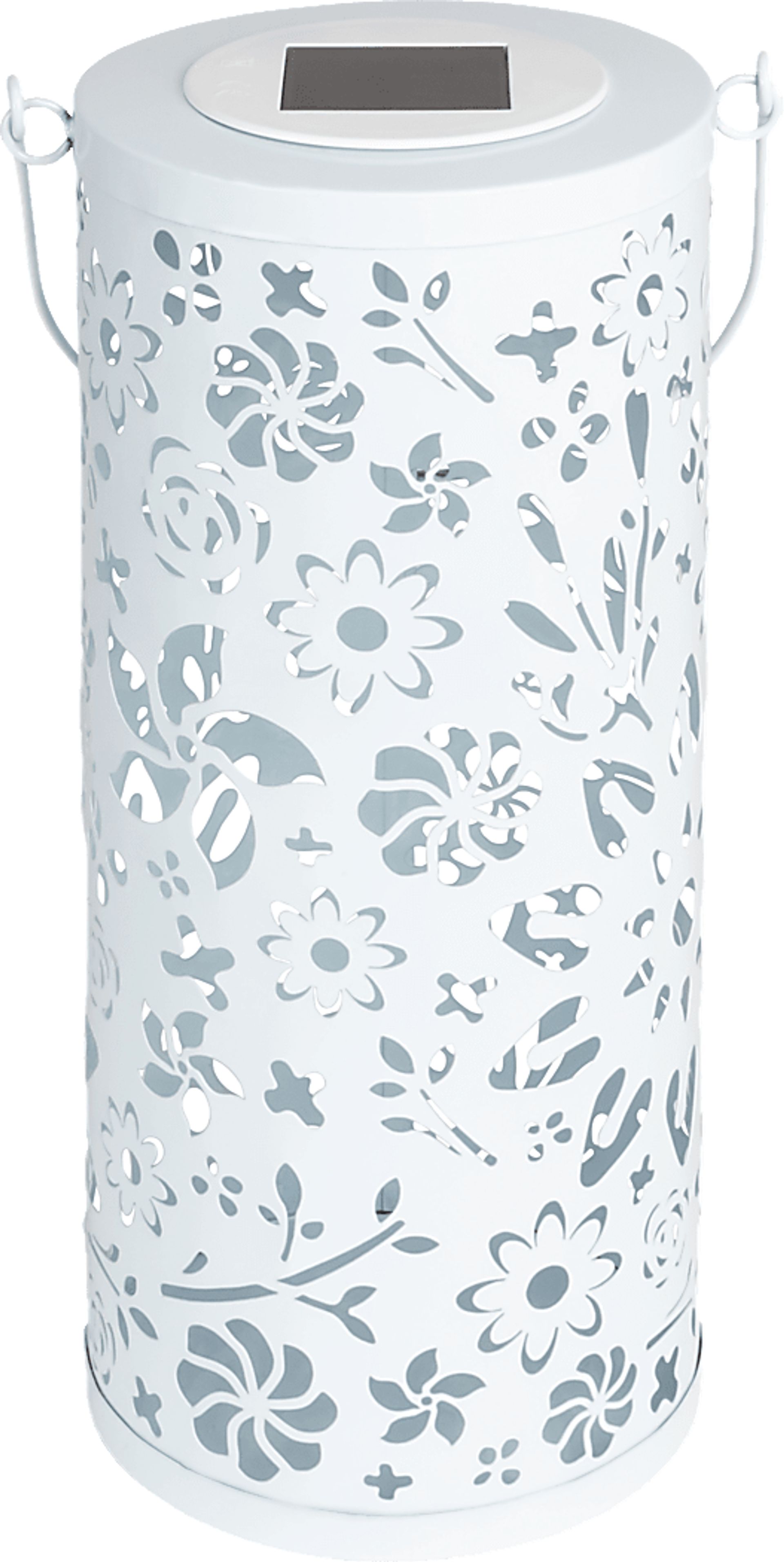 Blossom Hill White Outdoor Solar Lantern - Image 1