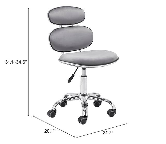 Blossomia Gray Office Chair - Thumbnail - Image 7