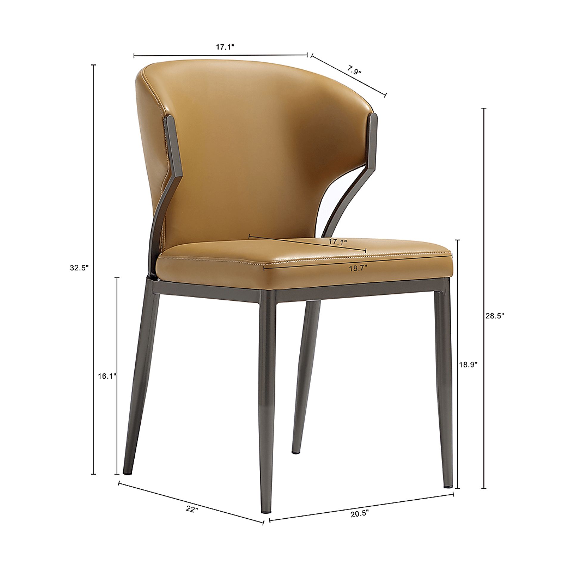 Blossompoint Camel Brown Dining Chair, Set of 2 - Image 10