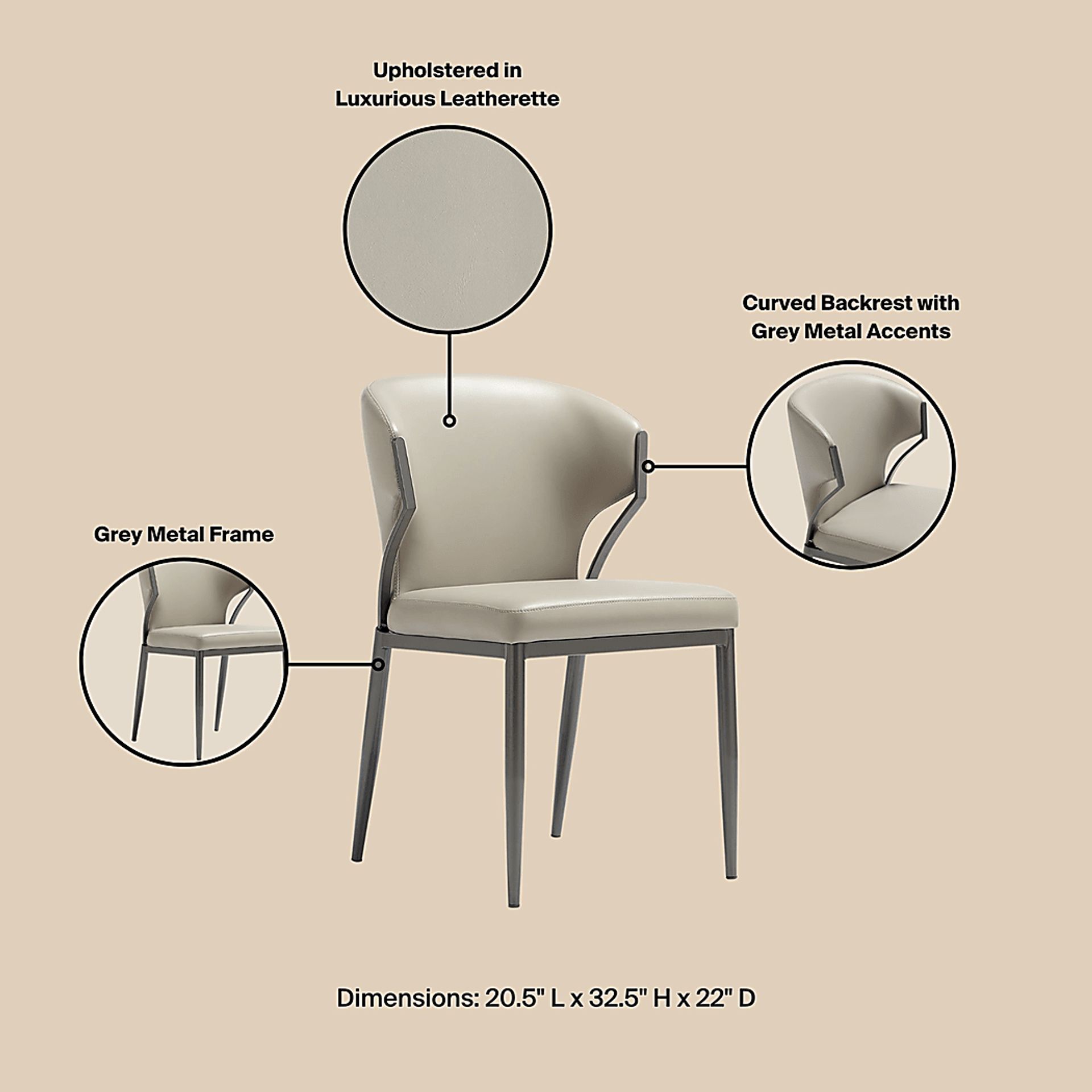 Blossompoint Light Gray Dining Chair, Set of 2 - Image 8