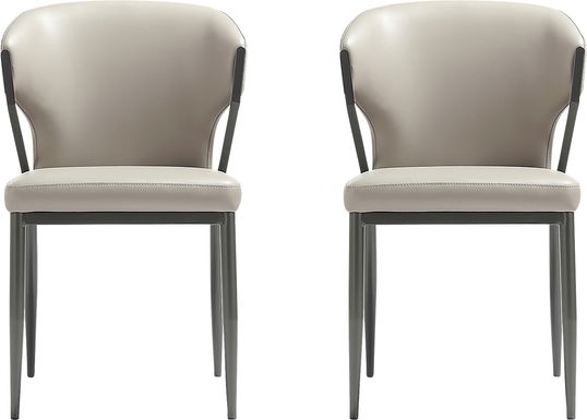 Blossompoint Light Gray Dining Chair, Set of 2