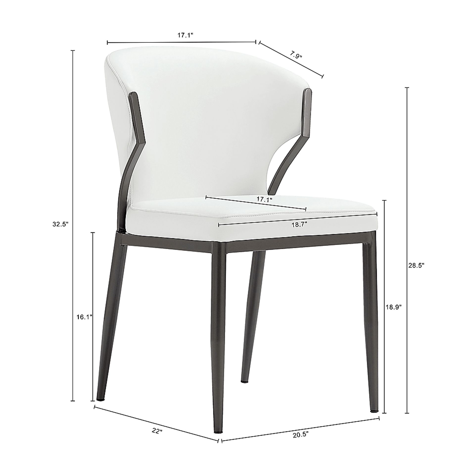 Blossompoint White Dining Chair, Set of 2 - Image 8