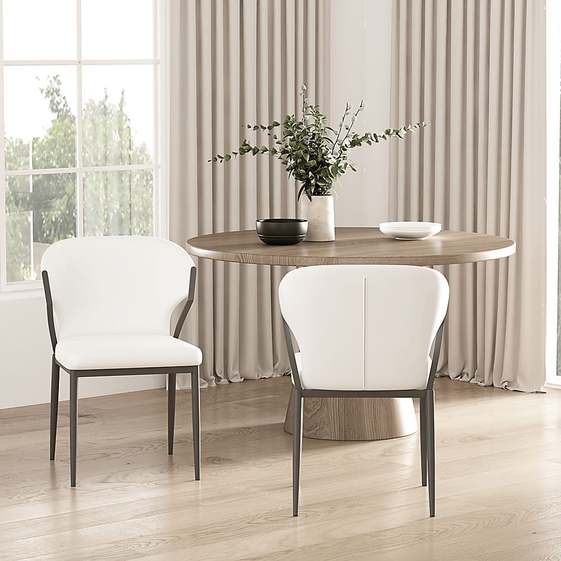 Blossompoint White Dining Chair, Set of 2 - Image 2