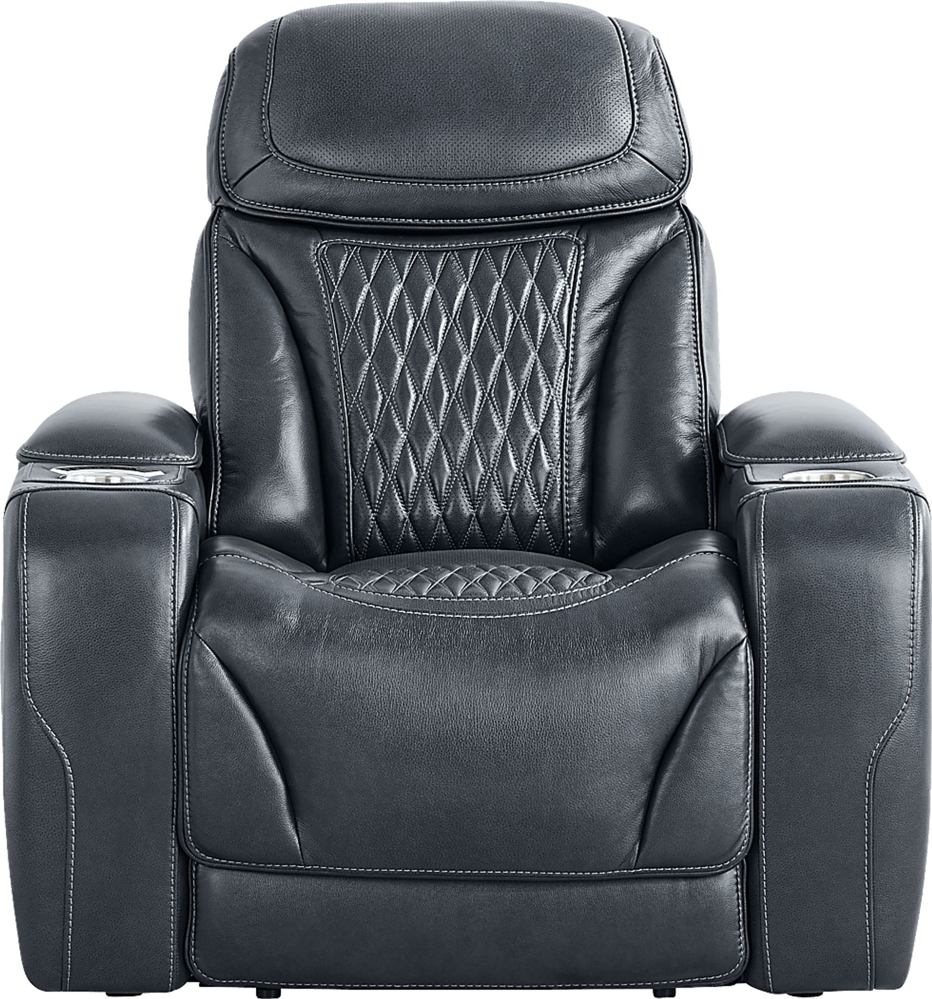 Blue Leather Sound Tech by Shaq Recliner To Go - Image 2