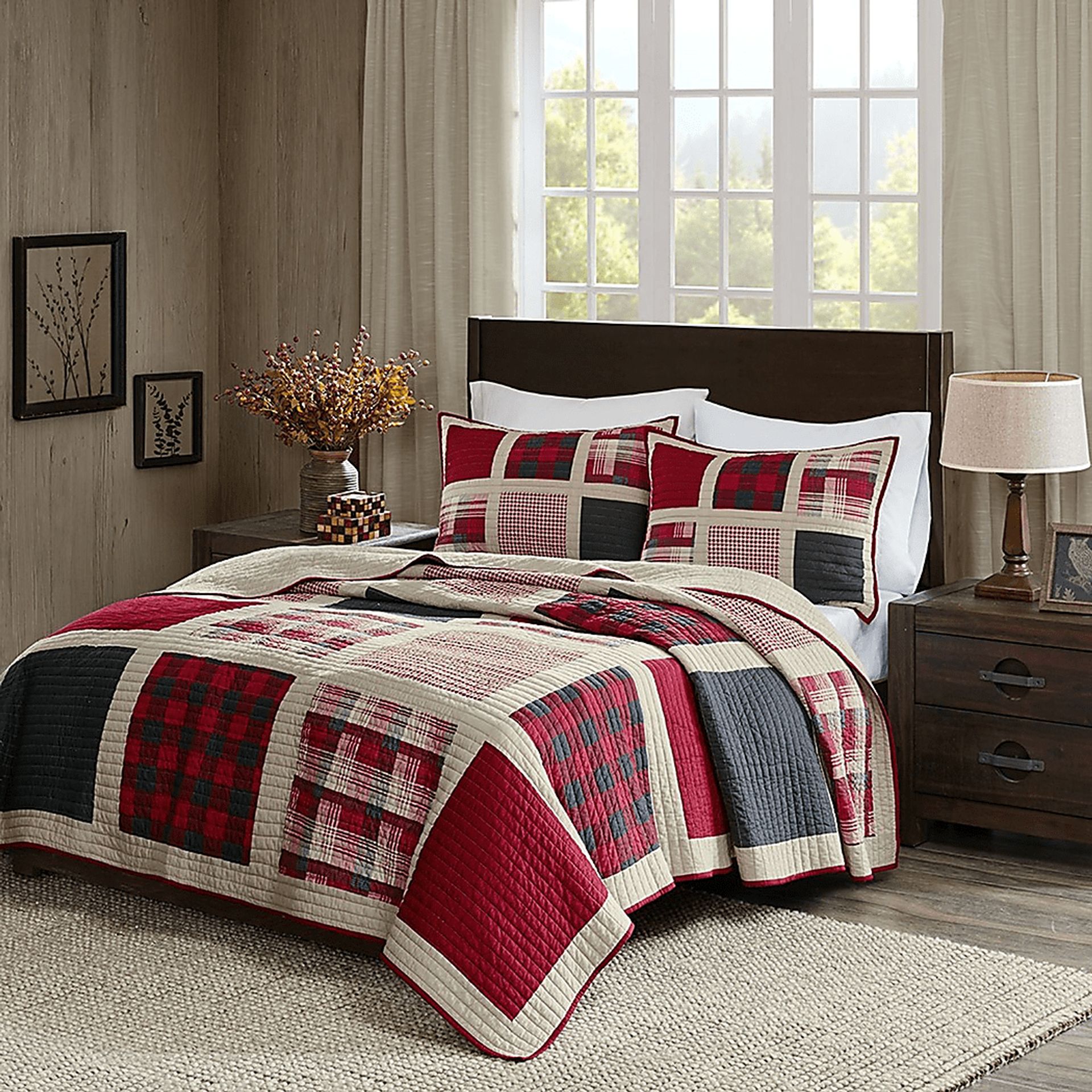 Blumentritt Red 3 Pc King/California King Quilt Set - Image 2