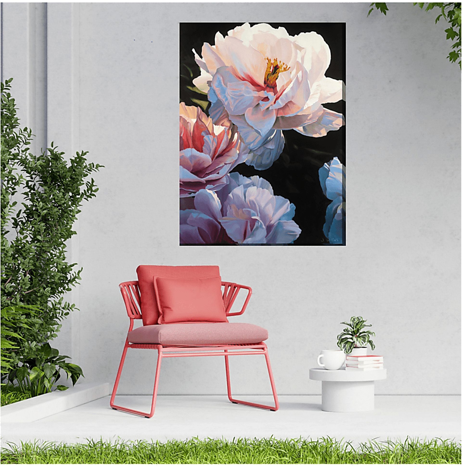 Blushing Blooms Outdoor/Indoor Wall Art - Image 2
