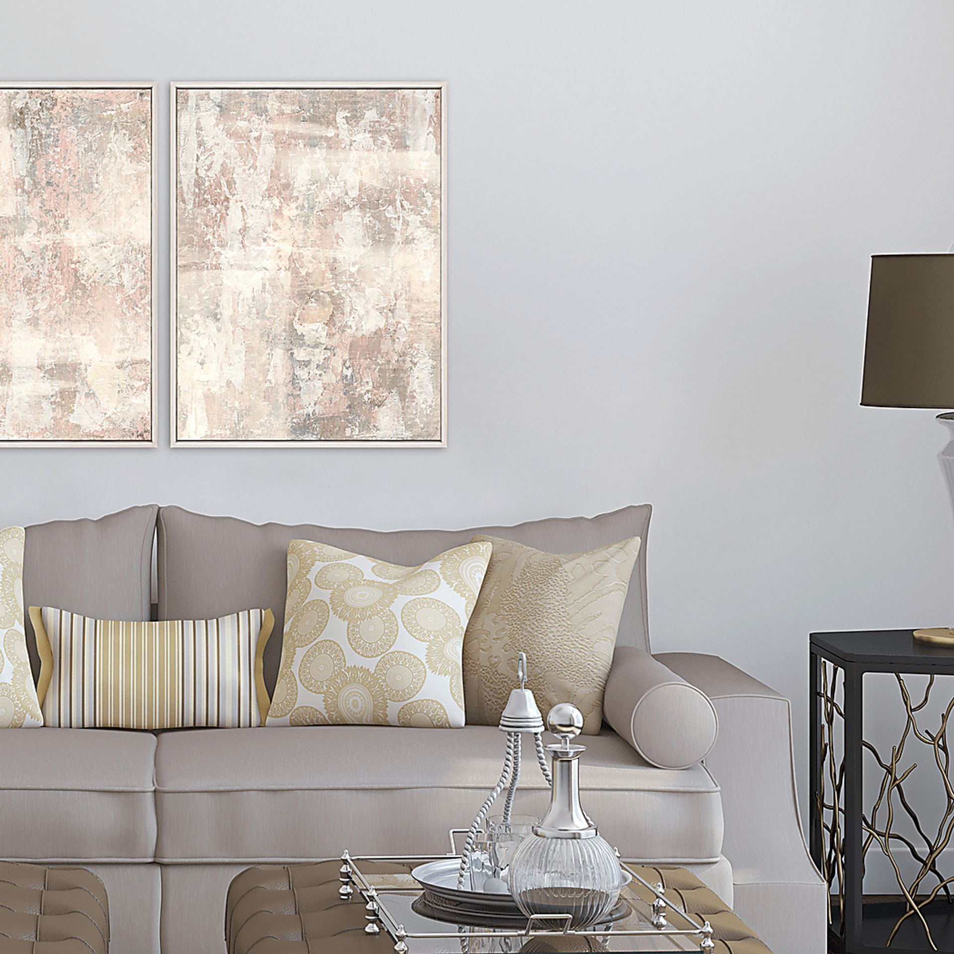 Blushing Pink Framed Artwork - Image 2