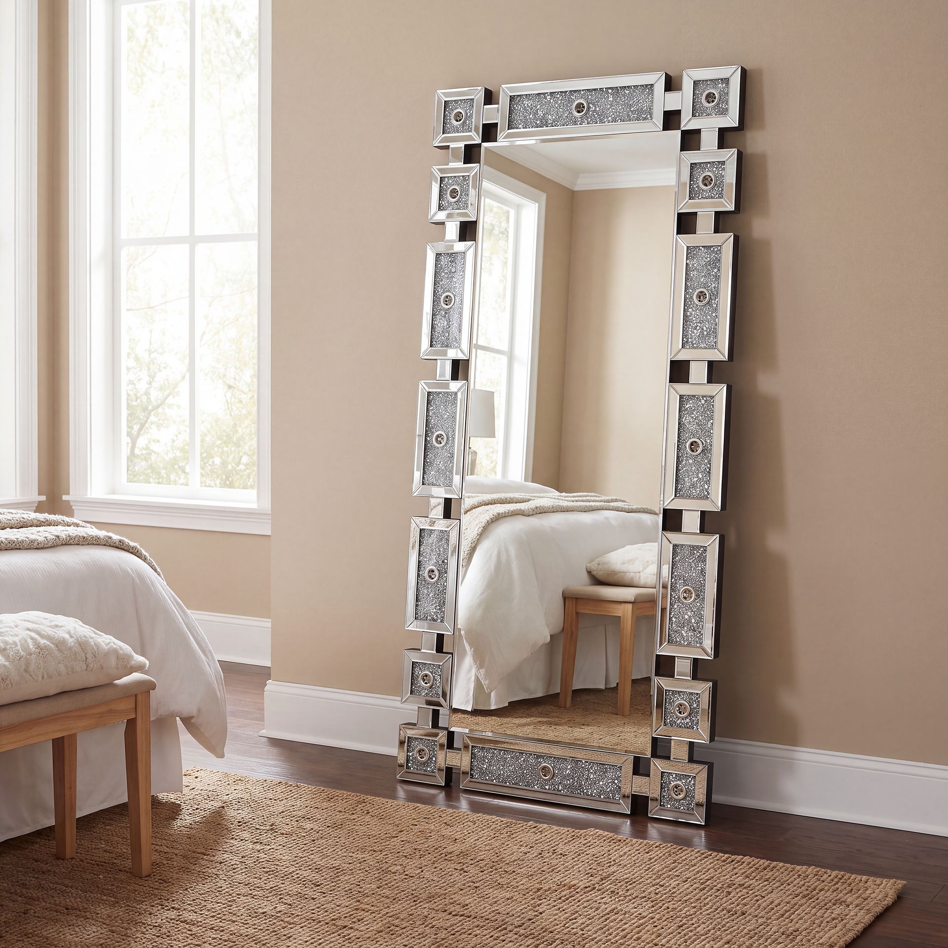Boaires Silver Floor Mirror - Image 3