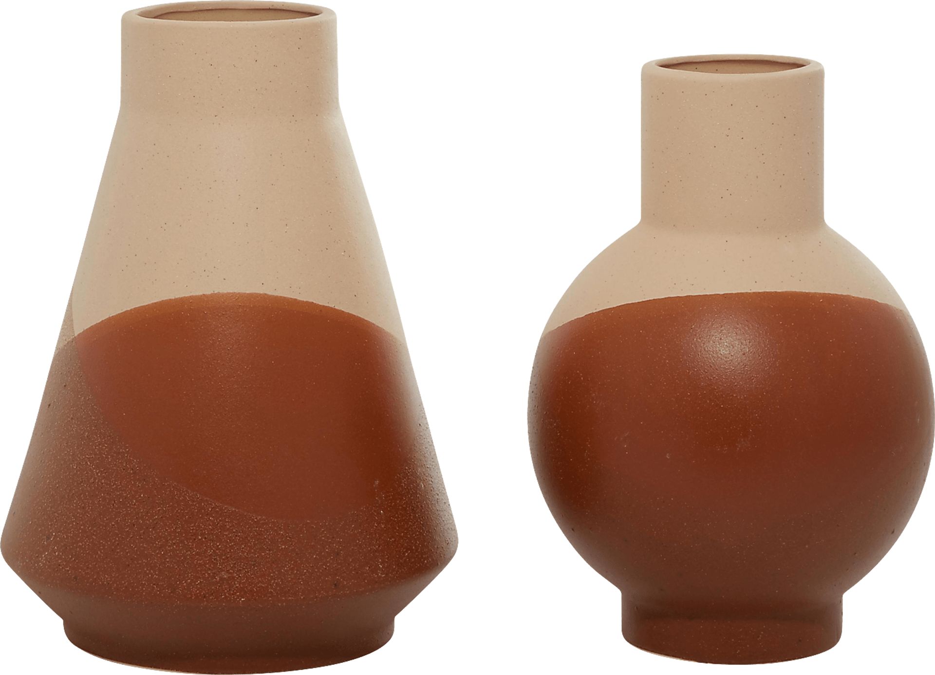 Boala Tan/Orange Vase, Set of 2 - Image 7