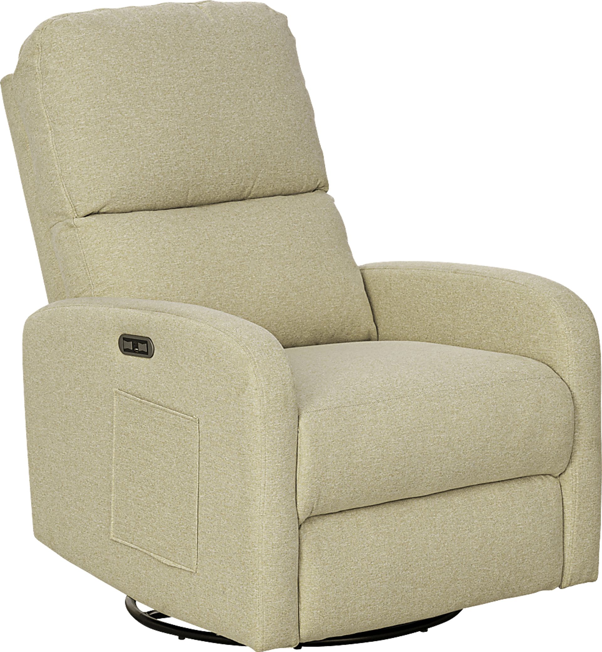 Boardew Beige Power Swivel Recliner - Image 3