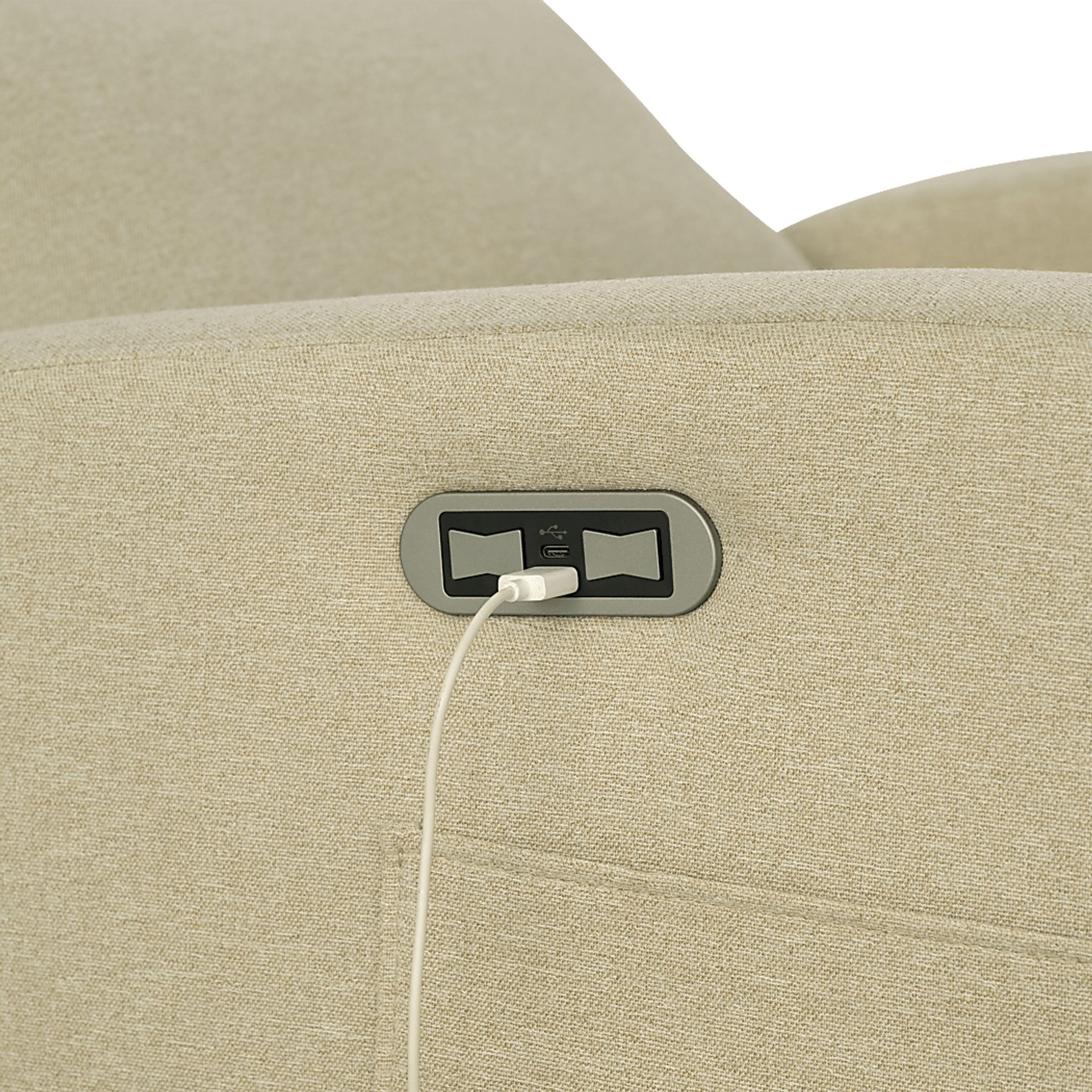 Boardew Beige Power Swivel Recliner - Image 6