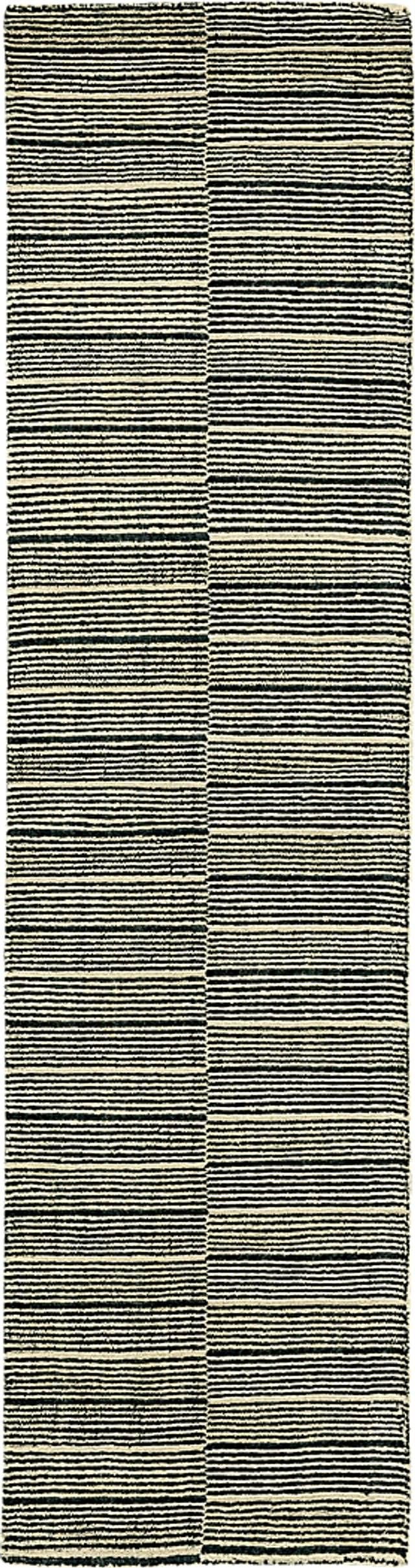 Bobby Berk Broken Stripe Blue 2' x 8' Runner Rug - Thumbnail - Image 1