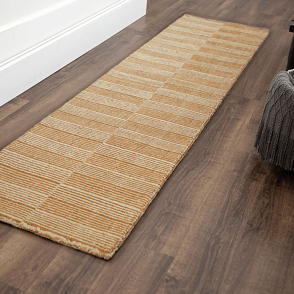 Bobby Berk Broken Stripe Brown Rugs | Rooms to Go
