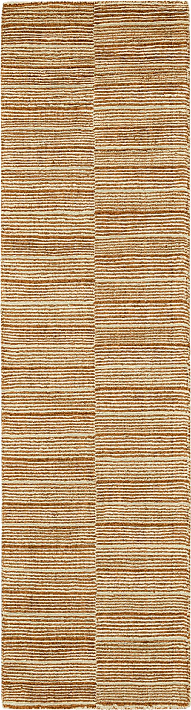 Bobby Berk Broken Stripe Brown 2' x 8' Runner Rug - Thumbnail - Image 1