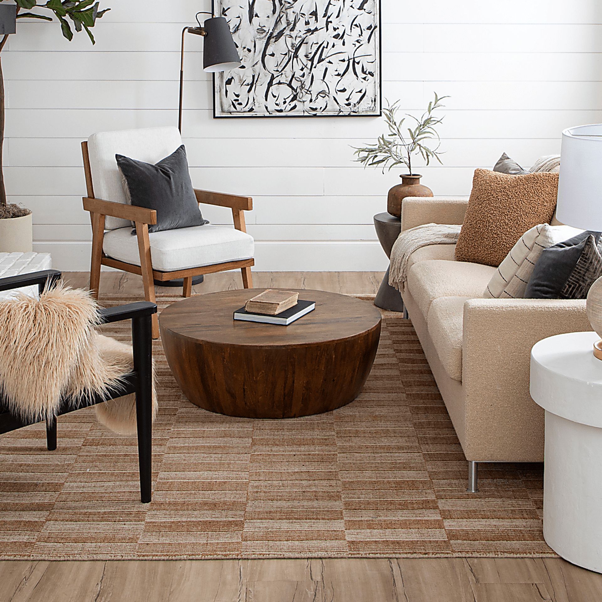 Bobby Berk Broken Stripe Brown 5' x 8' Rug - Image 2