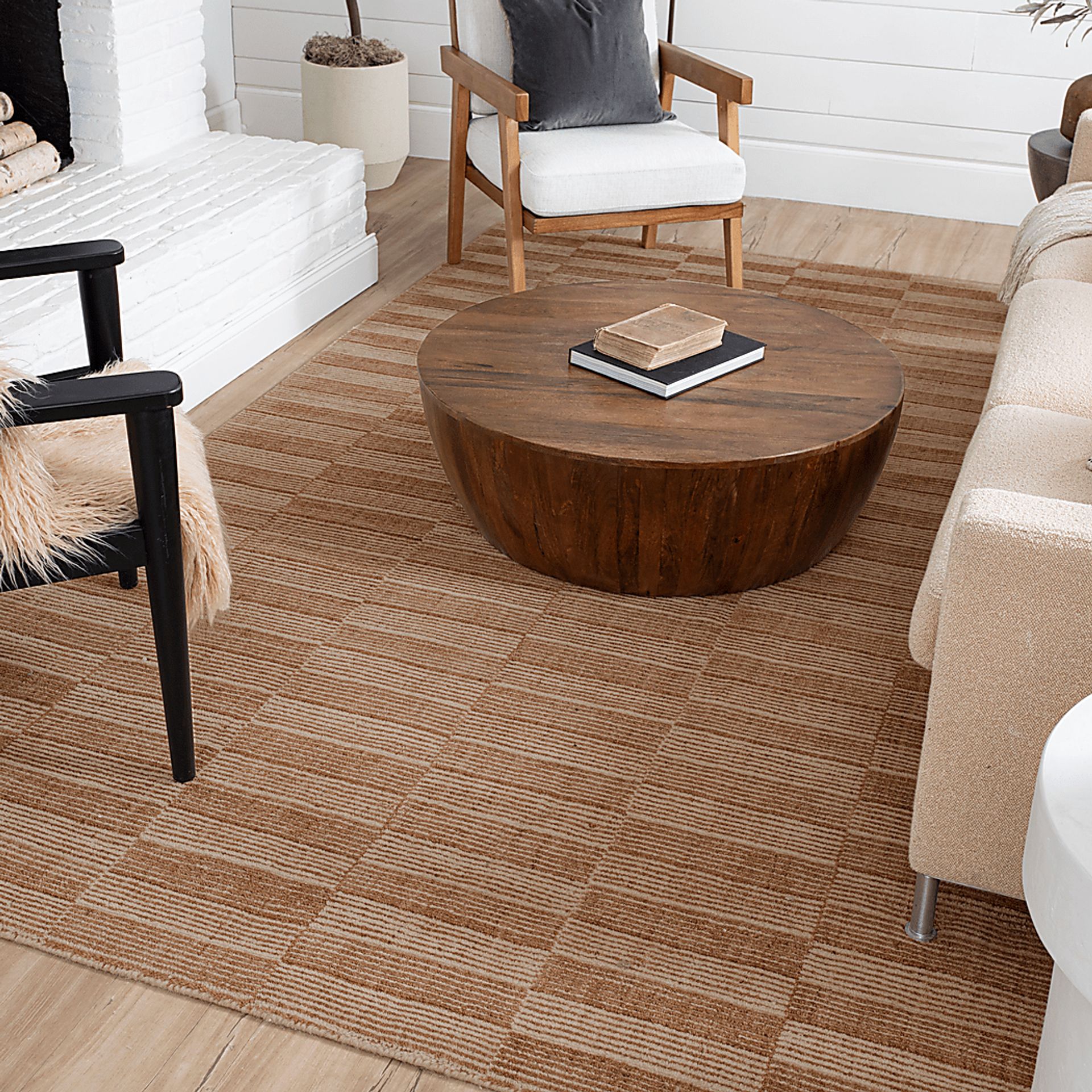 Bobby Berk Broken Stripe Brown 5' x 8' Rug - Image 3
