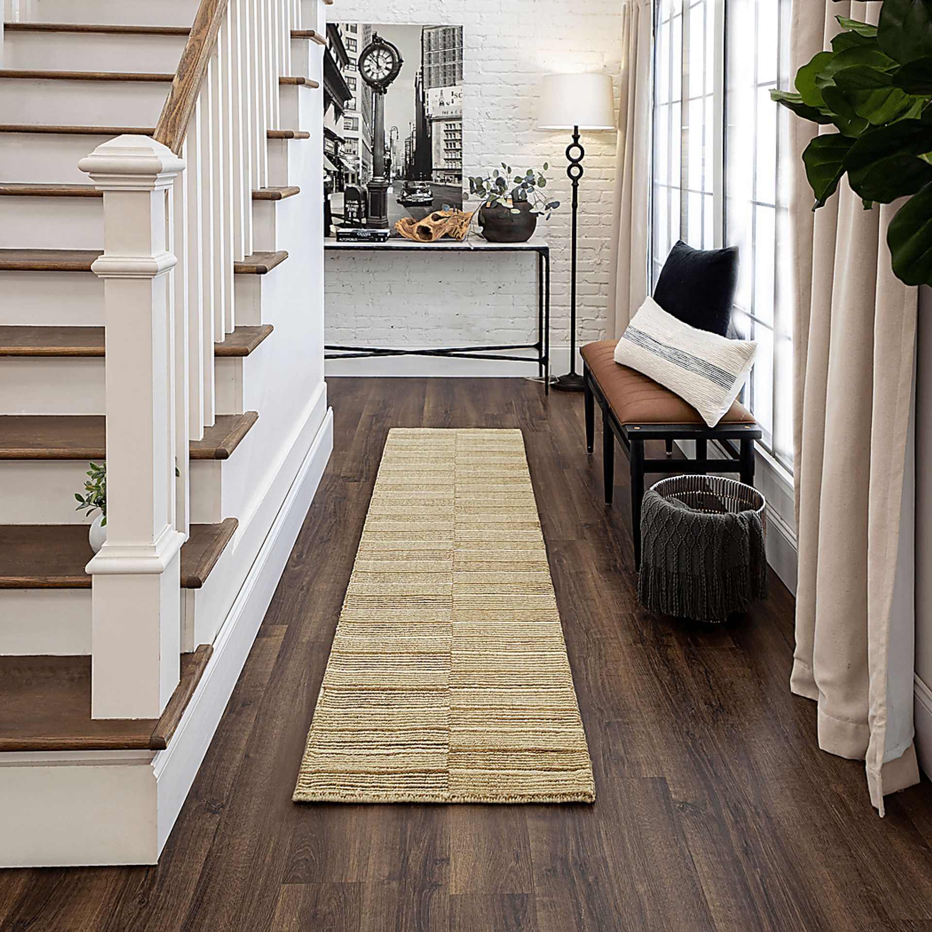 Bobby Berk Broken Stripe Gray 2' x 8' Runner Rug - Image 2