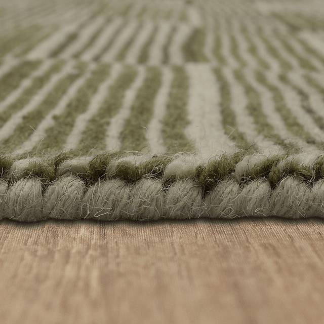 Bobby Berk Broken Stripe Green 2' x 8' Runner Rug - Thumbnail - Image 5