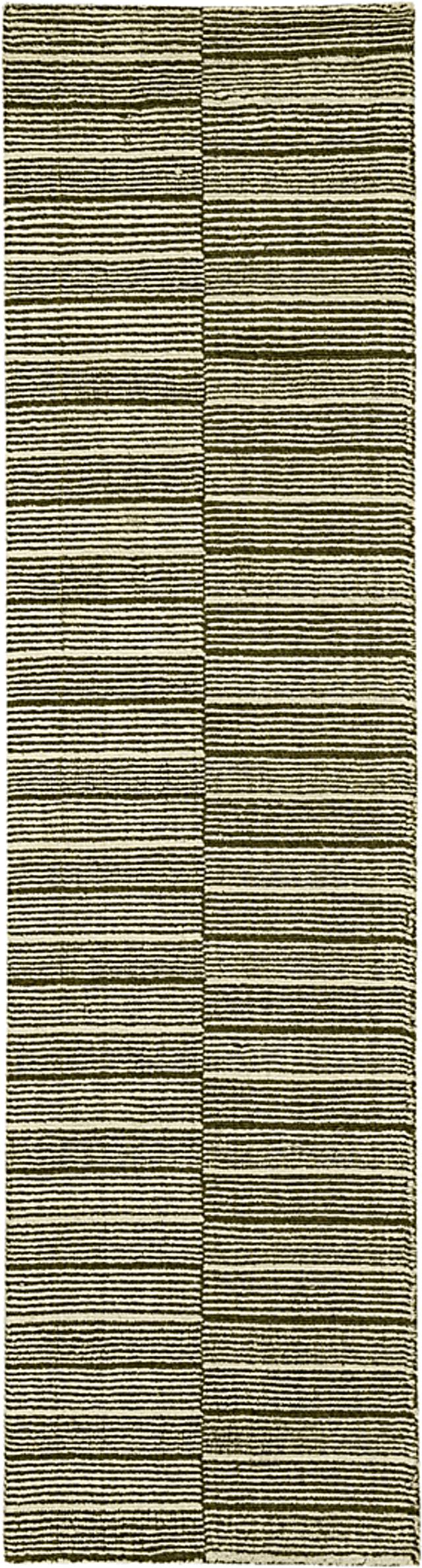 Bobby Berk Broken Stripe Green 2' x 8' Runner Rug - Thumbnail - Image 1