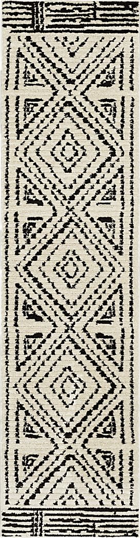 Bobby Berk Four Corners Black 2' x 8' Runner Rug