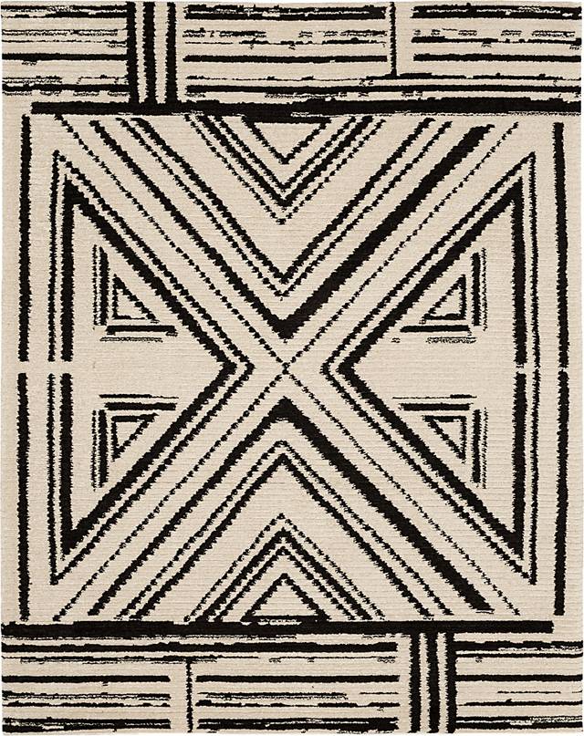 Bobby Berk Four Corners Black 6' x 9' Rug - Thumbnail - Image 1