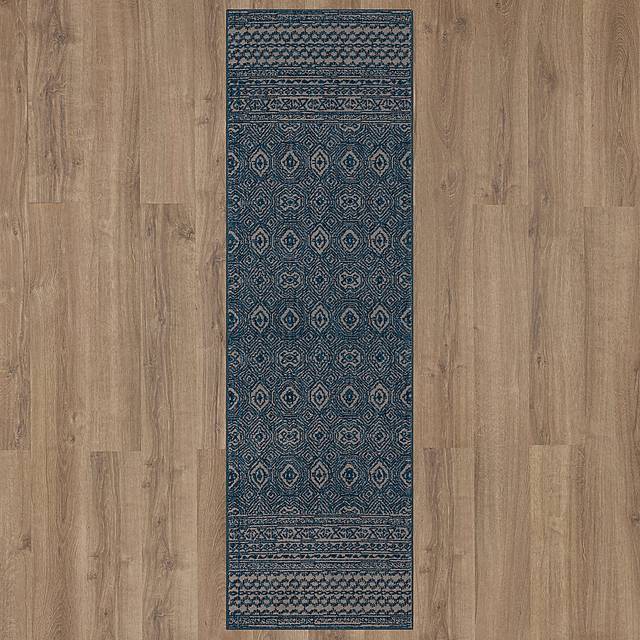 Bobby Berk Minuetto Blue 2'4 x 7'10 Runner Rug - Thumbnail - Image 2