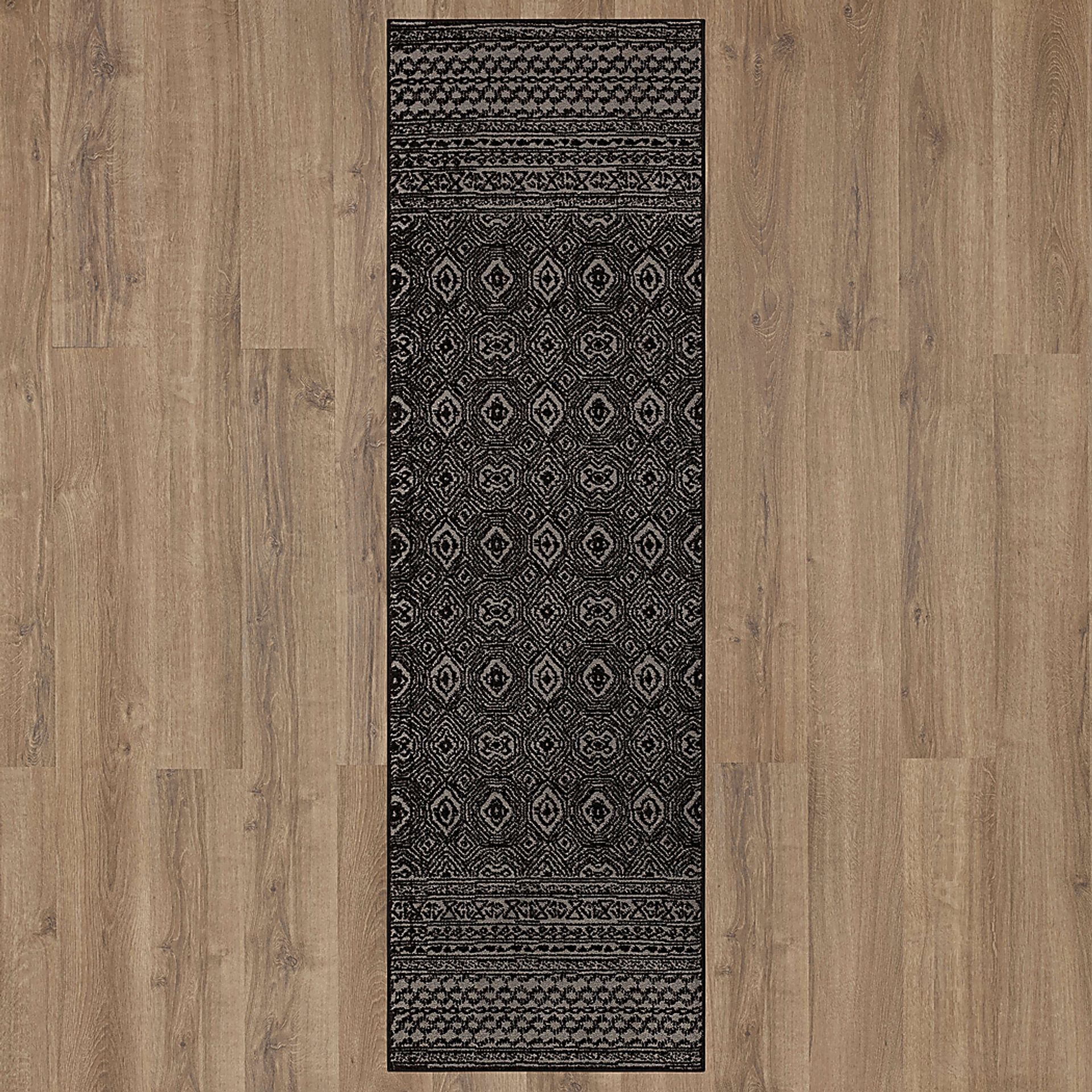 Bobby Berk Minuetto Charcoal 2'4 x 7'10 Runner Rug - Image 2