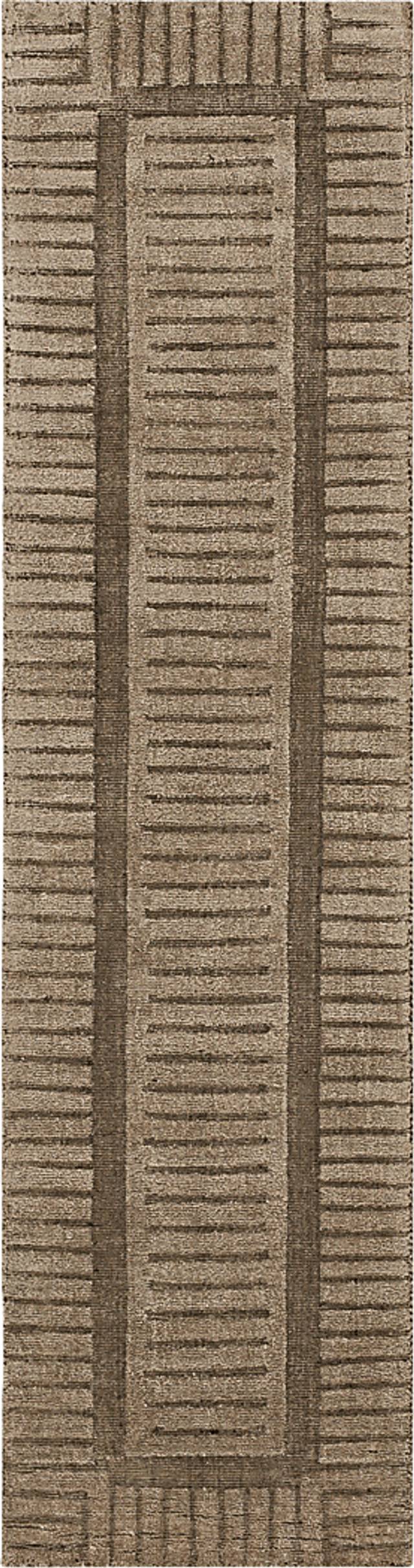 Bobby Berk Terra Firma Brown 2' x 8' Runner Rug - Thumbnail - Image 1
