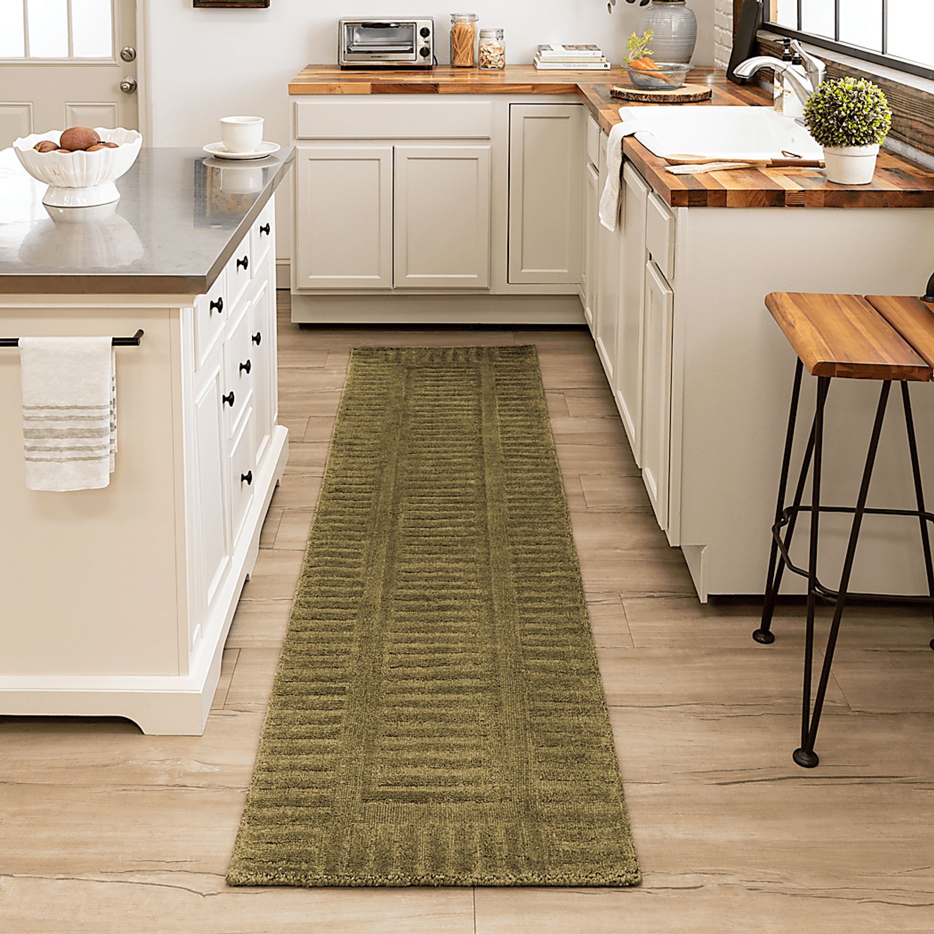 Bobby Berk Terra Firma Green 2' x 8' Runner Rug - Image 2