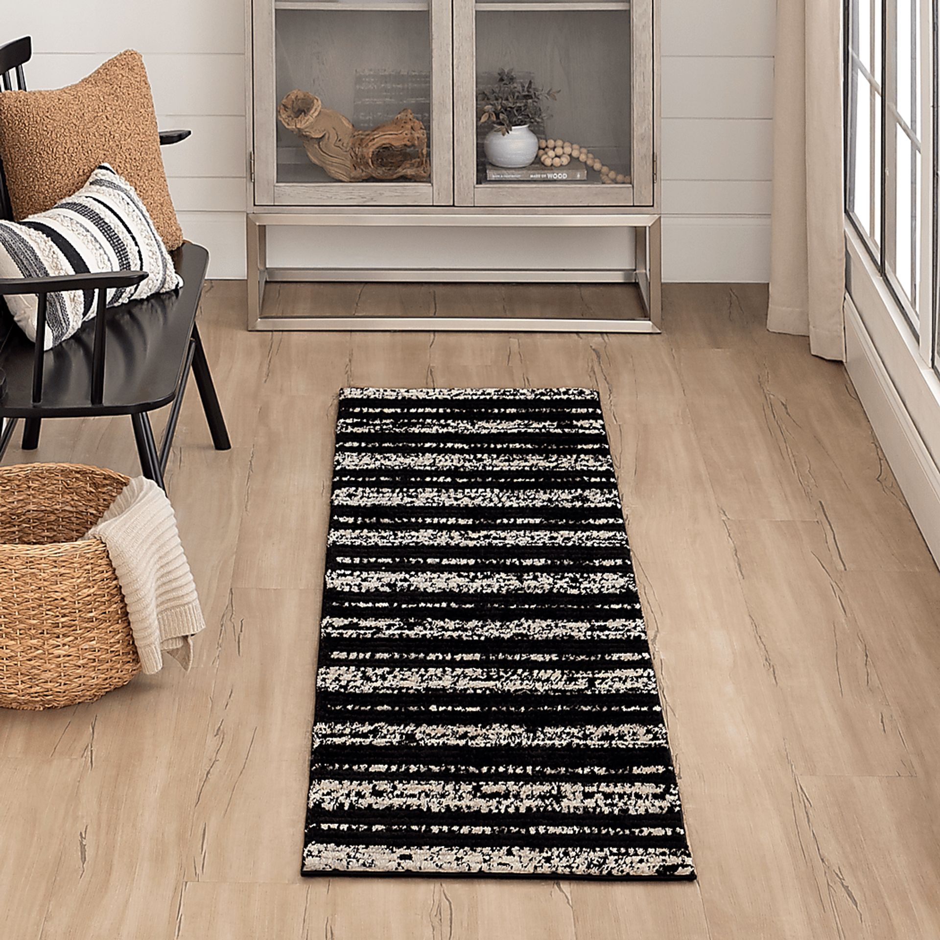 Bobby Berk Traverse Lanes Black 2' x 8' Runner Rug - Image 2