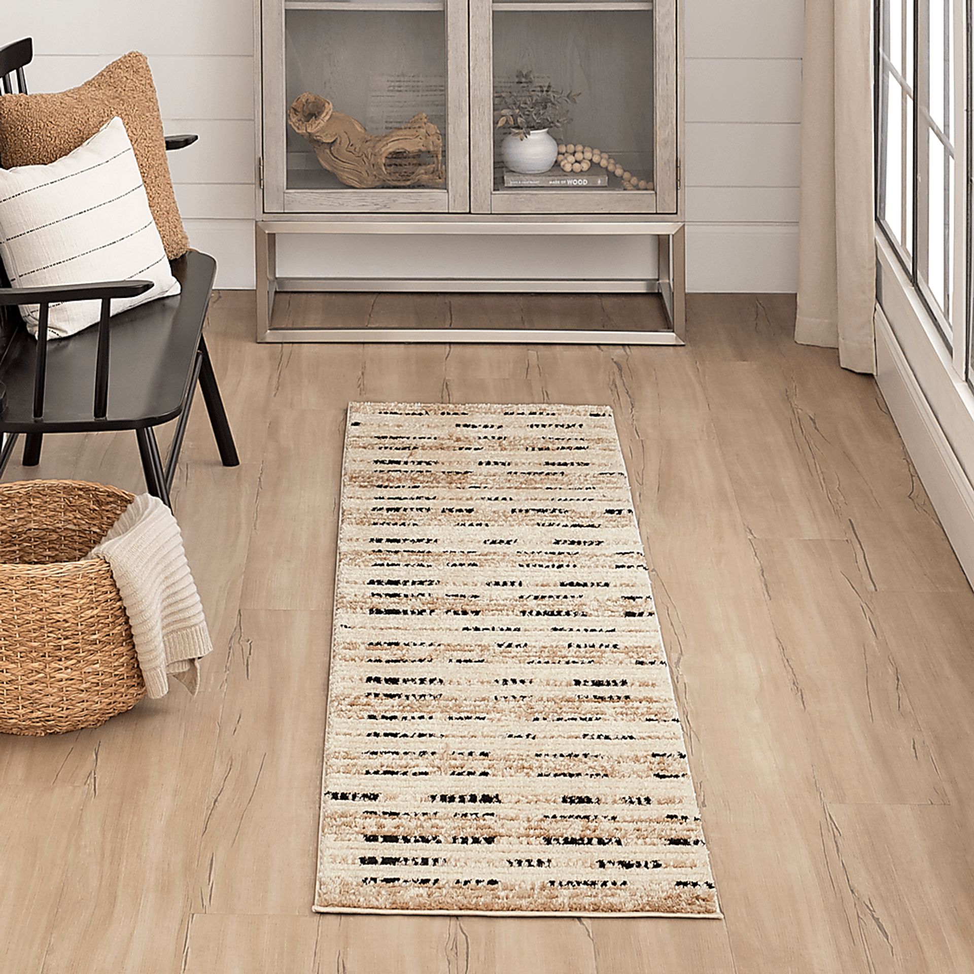 Bobby Berk Traverse Lanes Tan 2' x 8' Runner Rug - Image 2