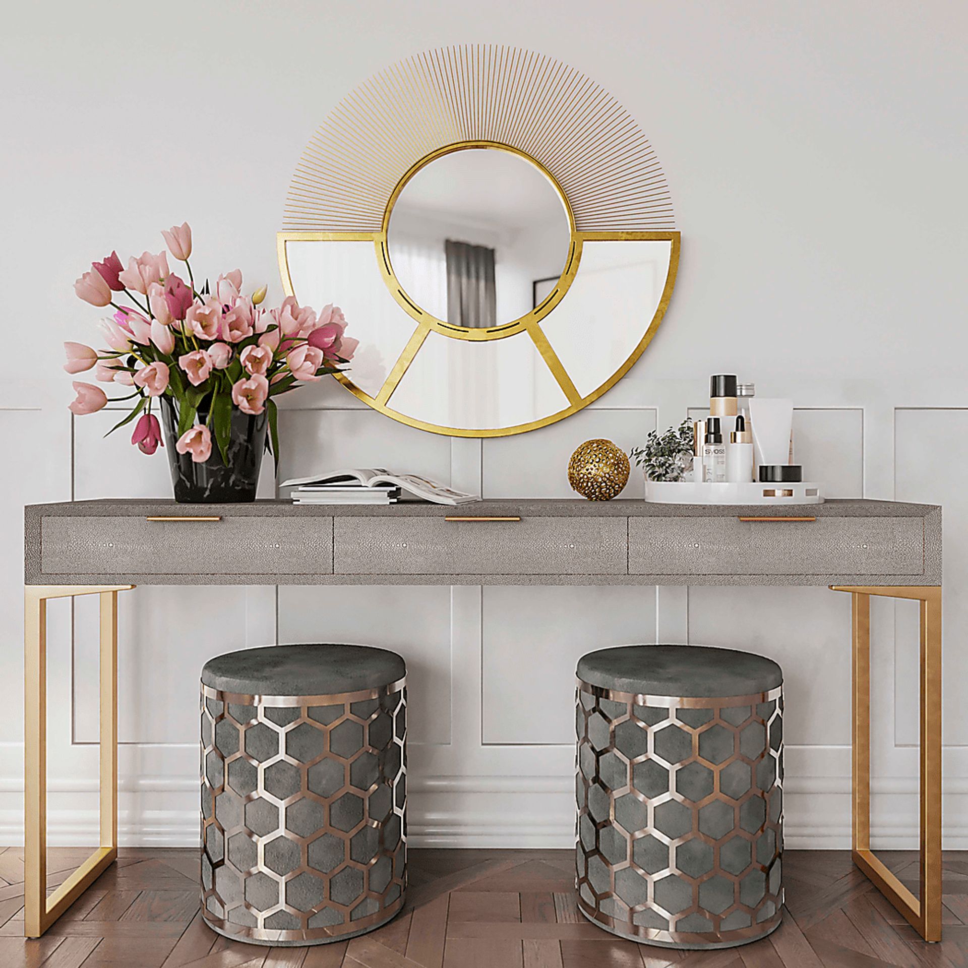 Bobini Gray Ottoman - Image 5