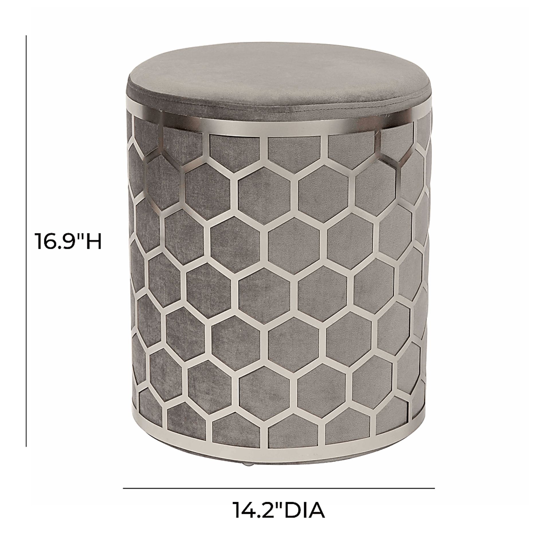 Bobini Gray Ottoman - Image 6