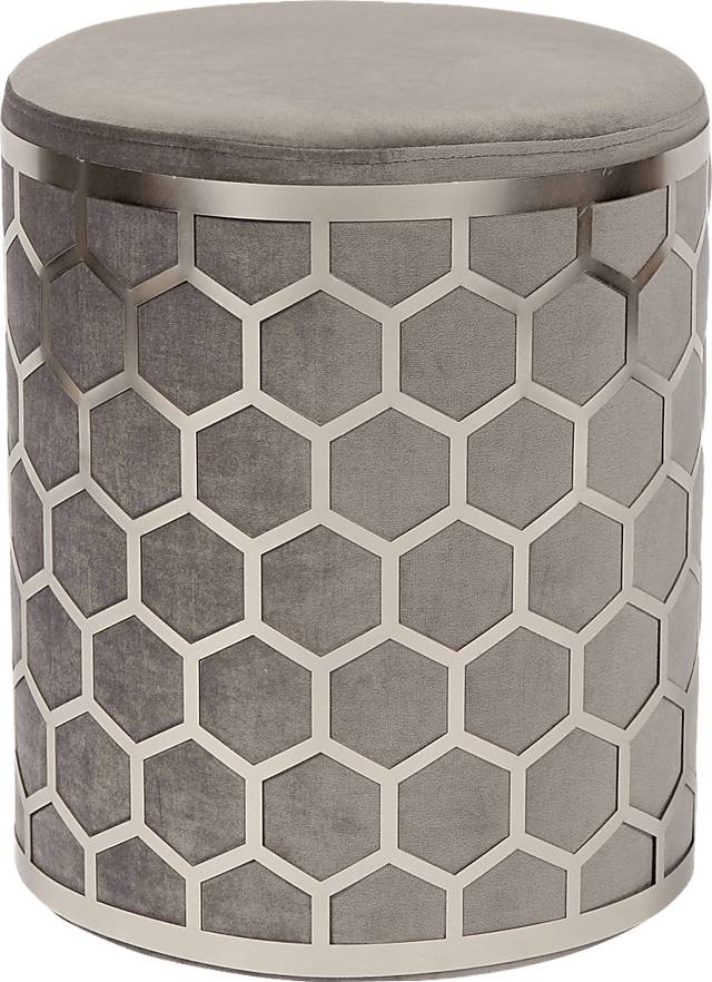 Bobini Gray Ottoman - Thumbnail - Image 1