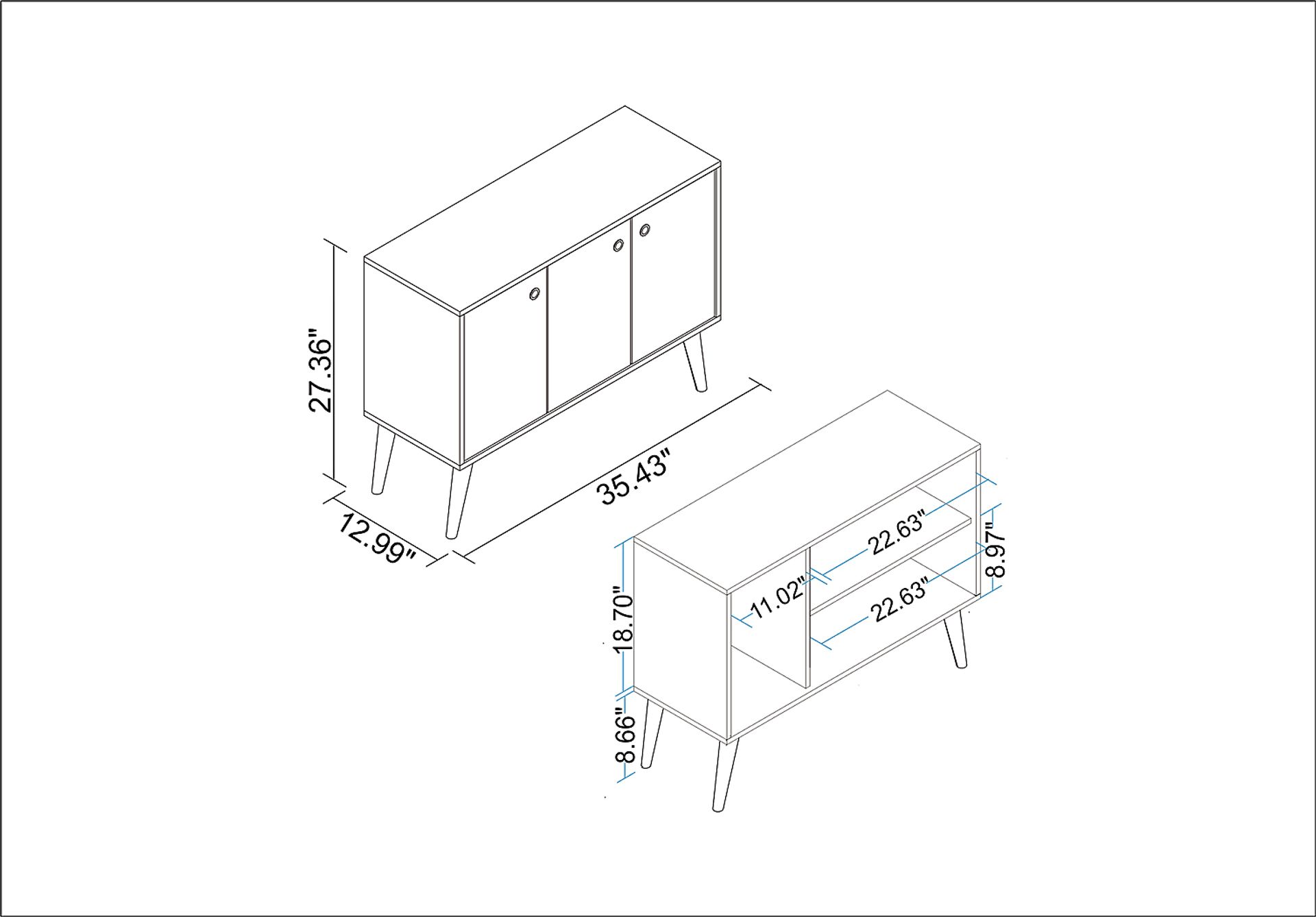 Bobrick White Sideboard - Image 3