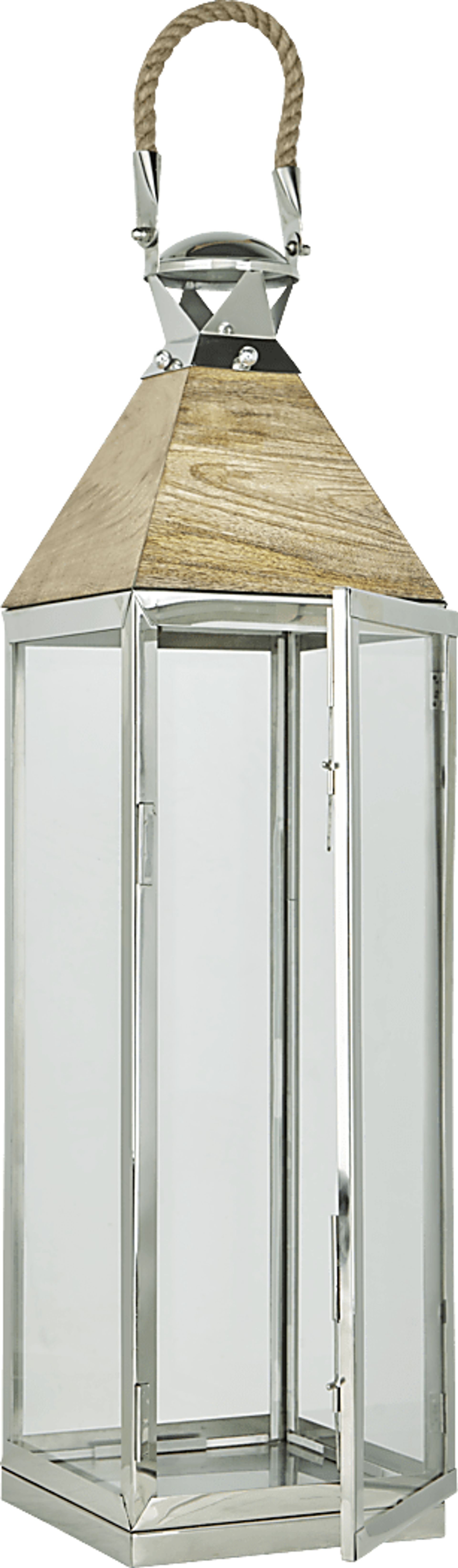 Bodnam Bay Silver Large Indoor/Outdoor Lantern - Image 3