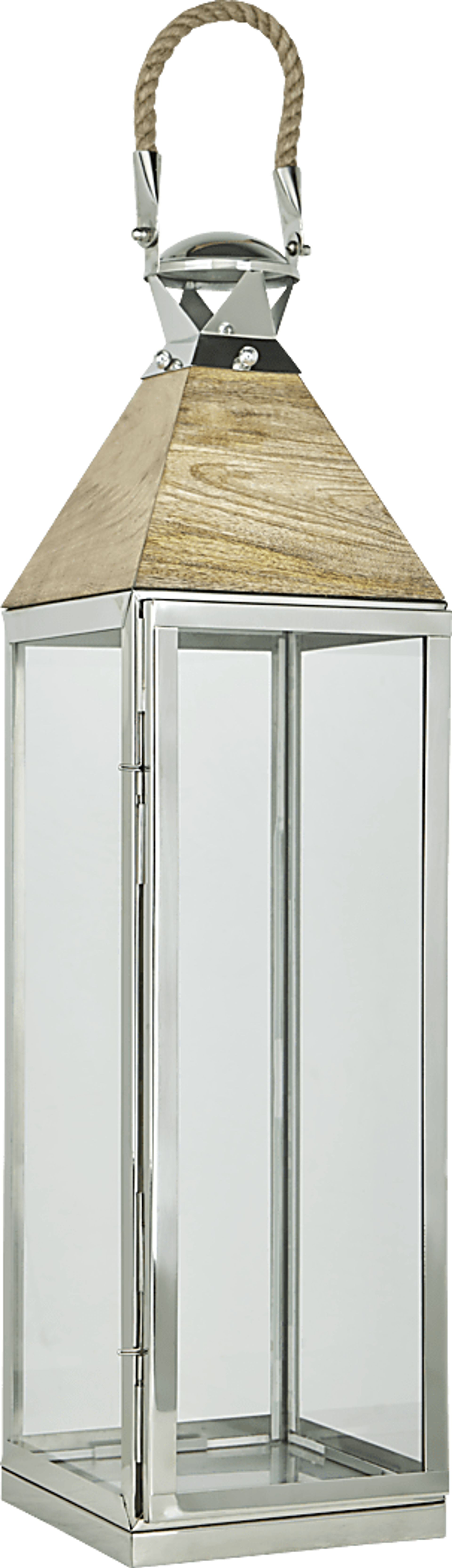 Bodnam Bay Silver Large Indoor/Outdoor Lantern - Image 1