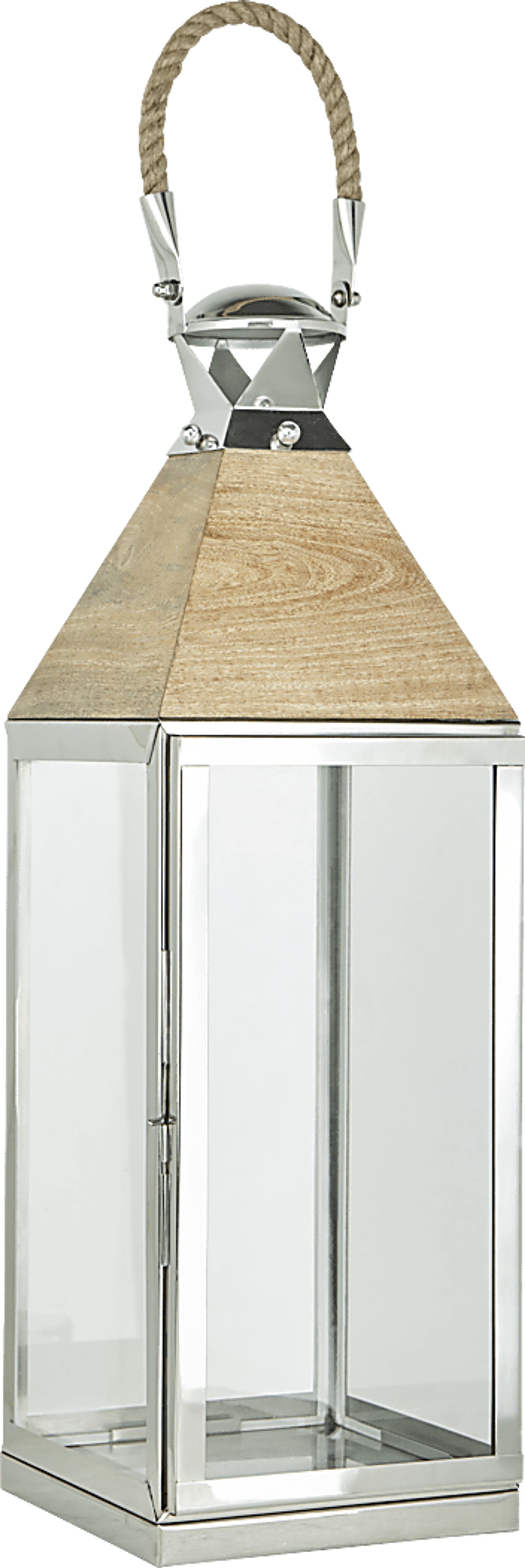 Bodnam Bay Silver Medium Indoor/Outdoor Lantern - Image 1