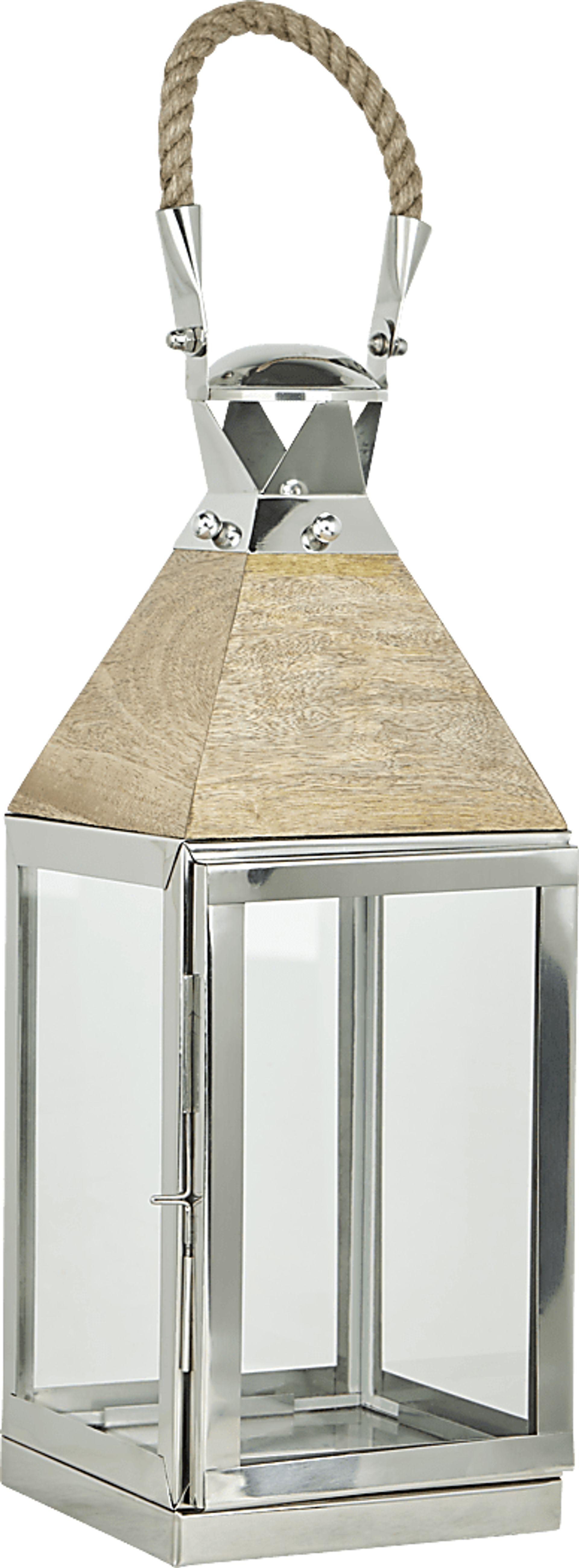 Bodnam Bay Silver Small Indoor/Outdoor Lantern - Image 1