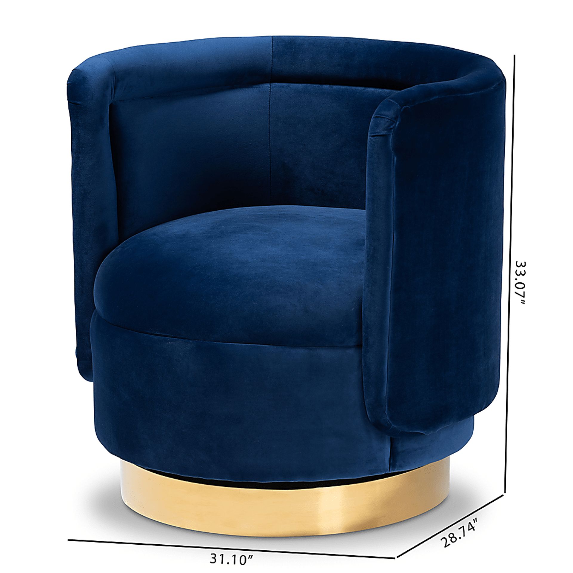 Boek Blue Accent Chair - Image 8
