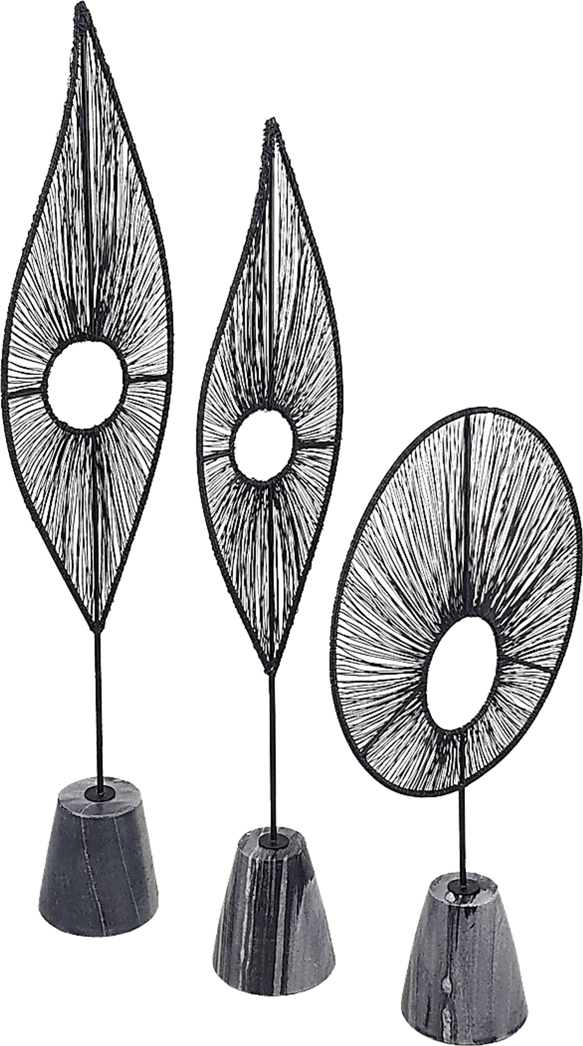 Boggiano Black Statue, Set of 3 - Image 3