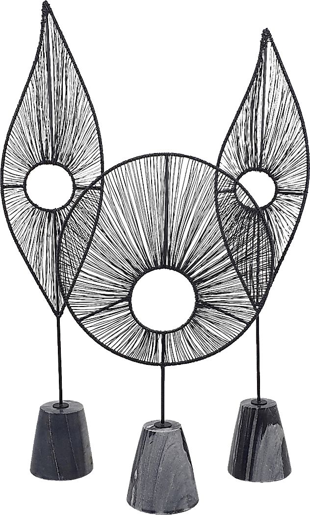 Boggiano Black Statue, Set of 3