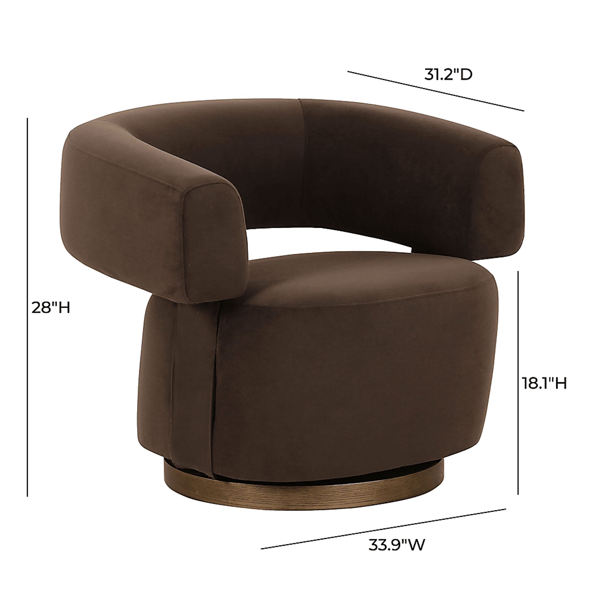Bohanan Dark Brown Accent Chair - Image 4
