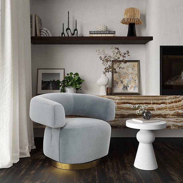 Bohanan Gray Accent Chair - Thumbnail - Image 2