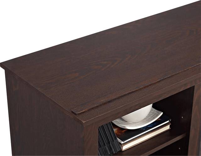 Bohnet Brown 58 in. Console with Electric Fireplace - Thumbnail - Image 2