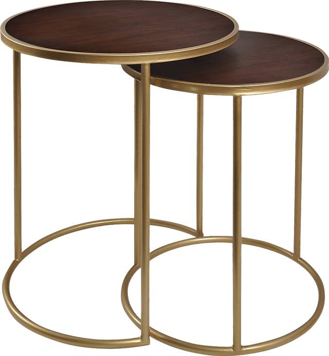 Bolette Mahogany Nesting Tables, Set of 2 - Thumbnail - Image 1