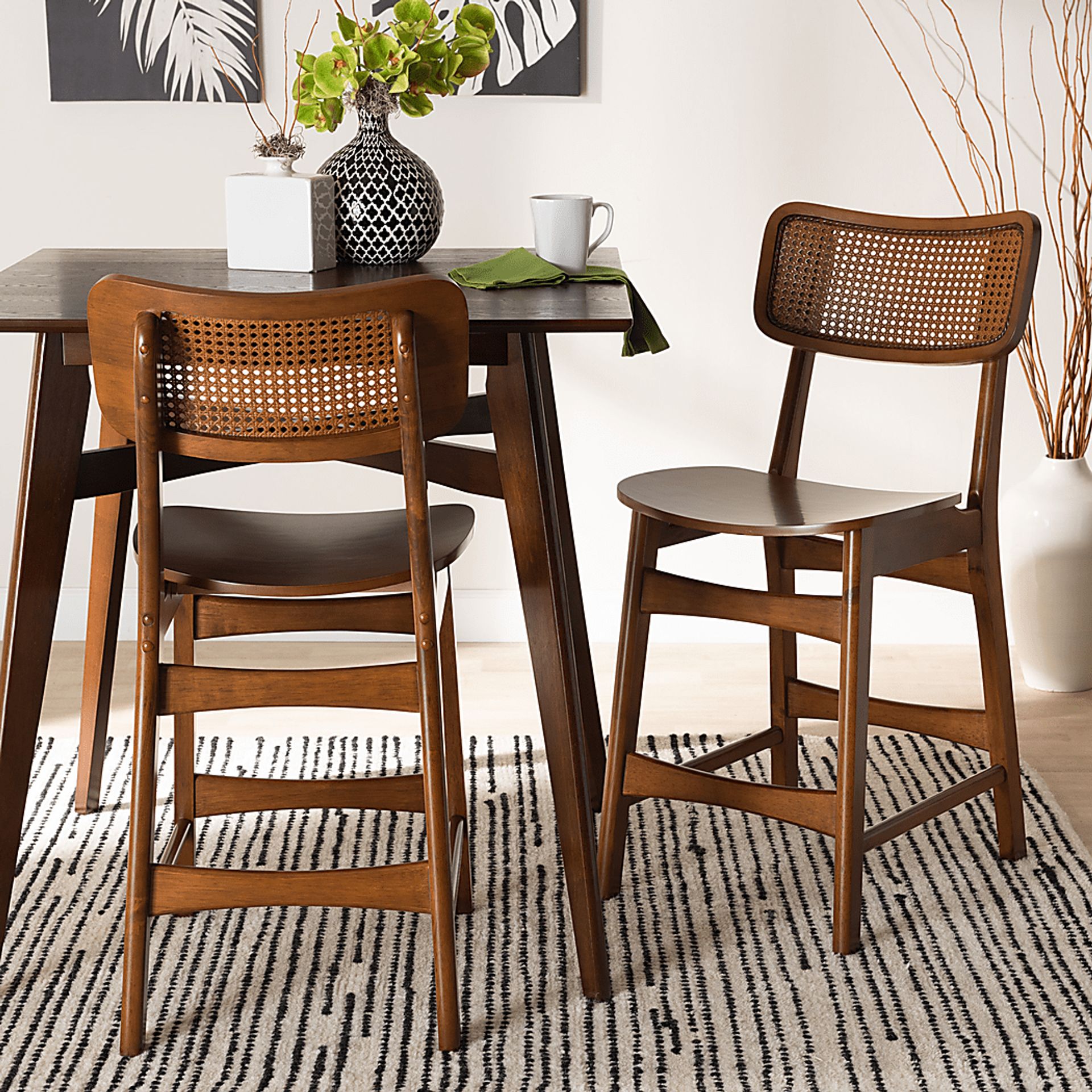 Bolgiano Walnut Brown Counter Stool, Set of 2 - Image 2